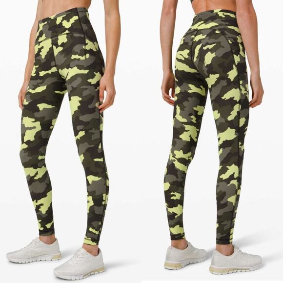 Lululemon Swift Speed High Rise Tight 28" 0 Heritage Camo Green Flawed - Picture 9 of 9